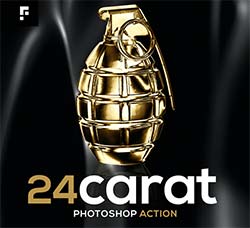 极品PS动作－金色映射(含高清视频教程)：24 Carat Photoshop Action